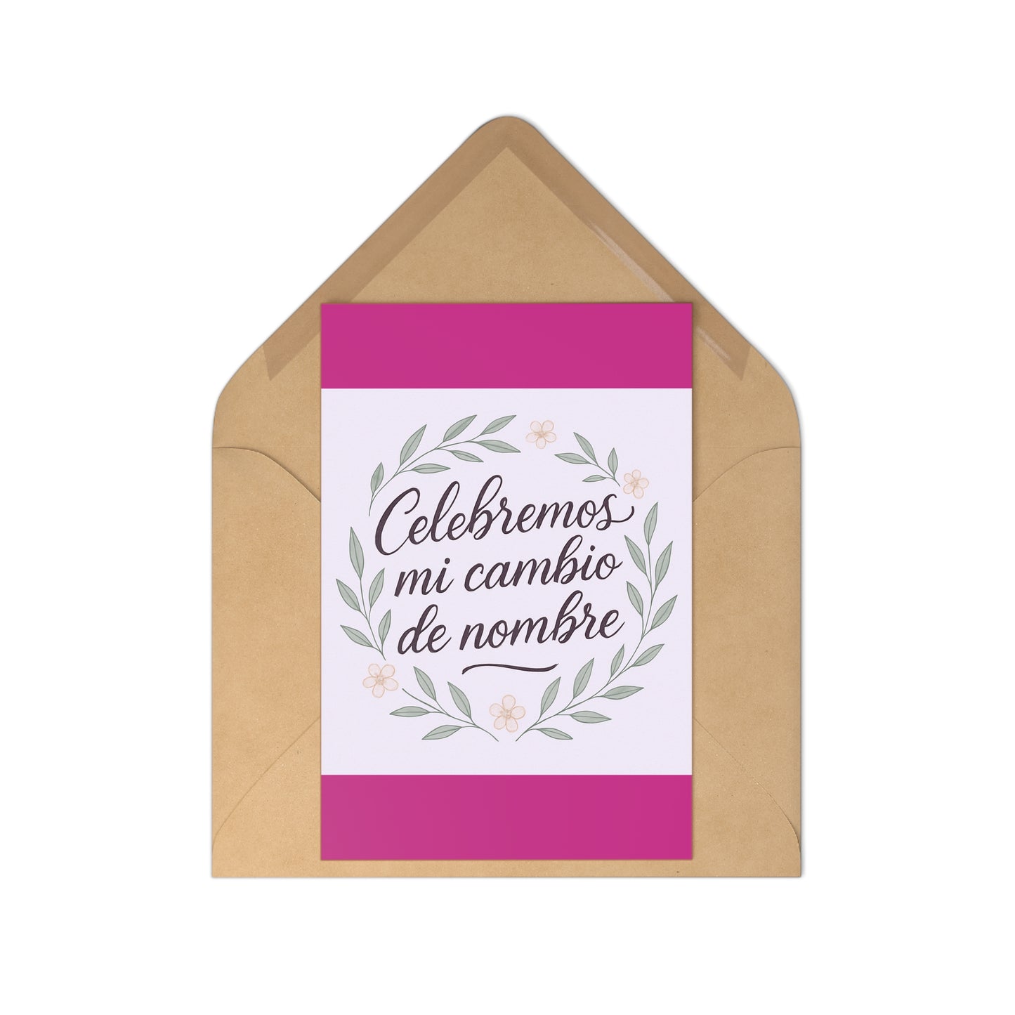 Celebration Postcards Set, Personalized Name Change Greetings, Floral Design Cards, Thoughtful Gifts for Friends, Chilean Traditions