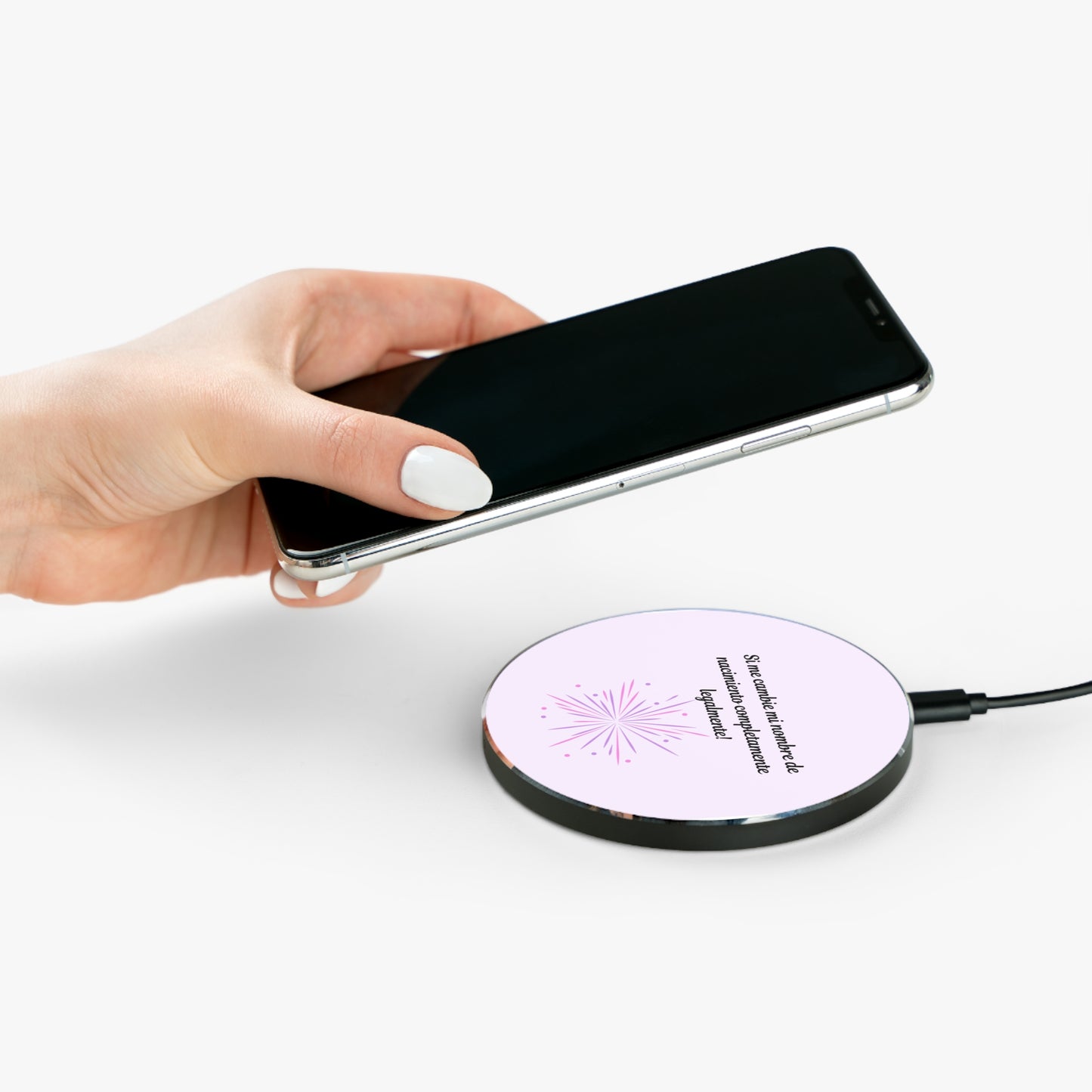 Legal Name Change Wireless Charger, Personalized Tech Gift, Office Decor, Graduation Gift, Inspirational Charging Pad