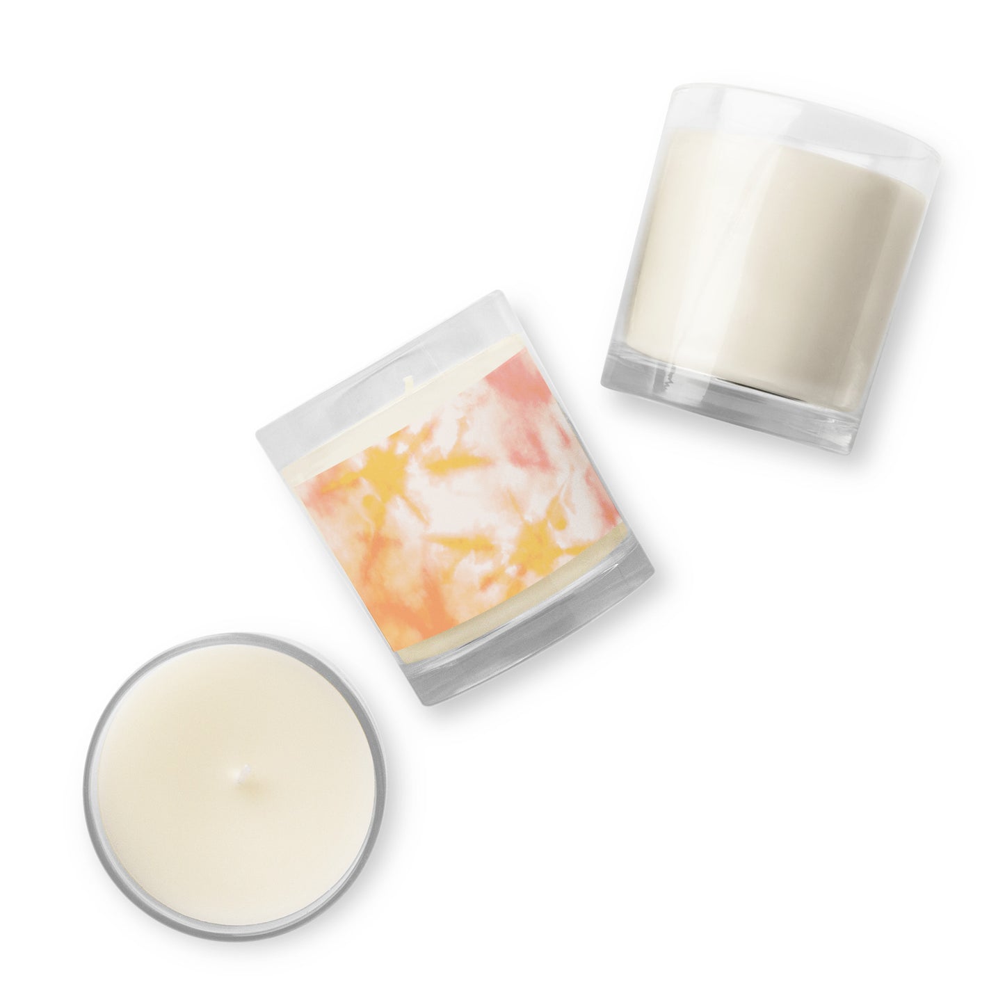 Glass jar soy wax candle