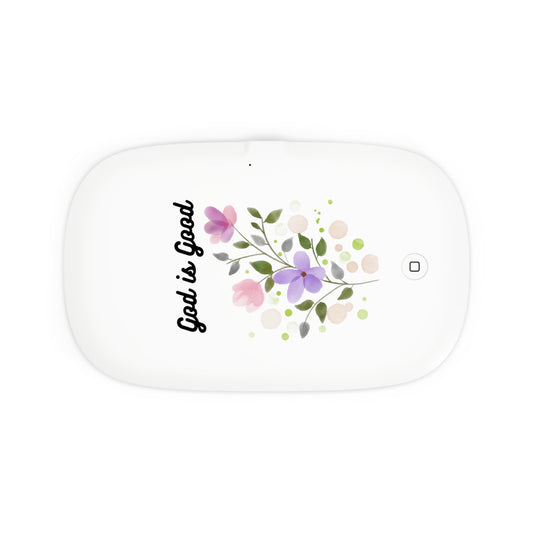 UV Phone Sanitizer & Wireless Charger with Floral Design, Tech Gift for Her, Home Decor, Birthday, Mother's Day, Stress Relief