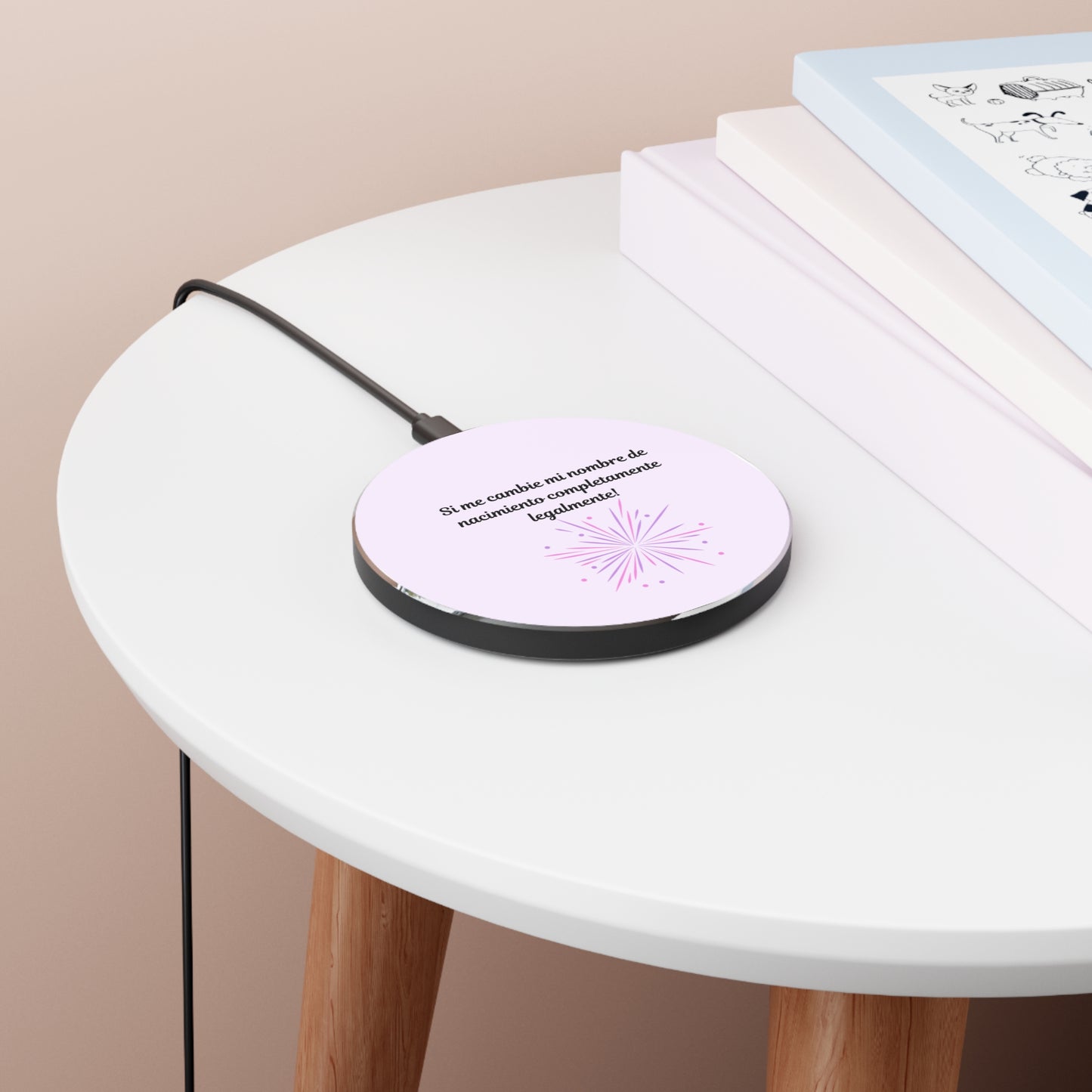 Legal Name Change Wireless Charger, Personalized Tech Gift, Office Decor, Graduation Gift, Inspirational Charging Pad