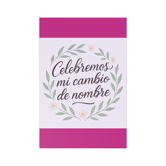 Celebration Postcards Set, Personalized Name Change Greetings, Floral Design Cards, Thoughtful Gifts for Friends, Chilean Traditions