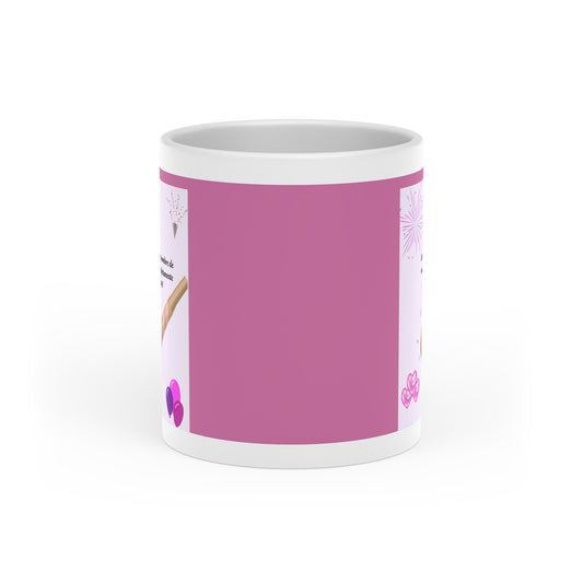 Romantic Heart-Shaped Mug for Coffee or Tea Lovers, Gift for Valentine's Day, Couple's Mug, Sweet Message, Unique Home Decor