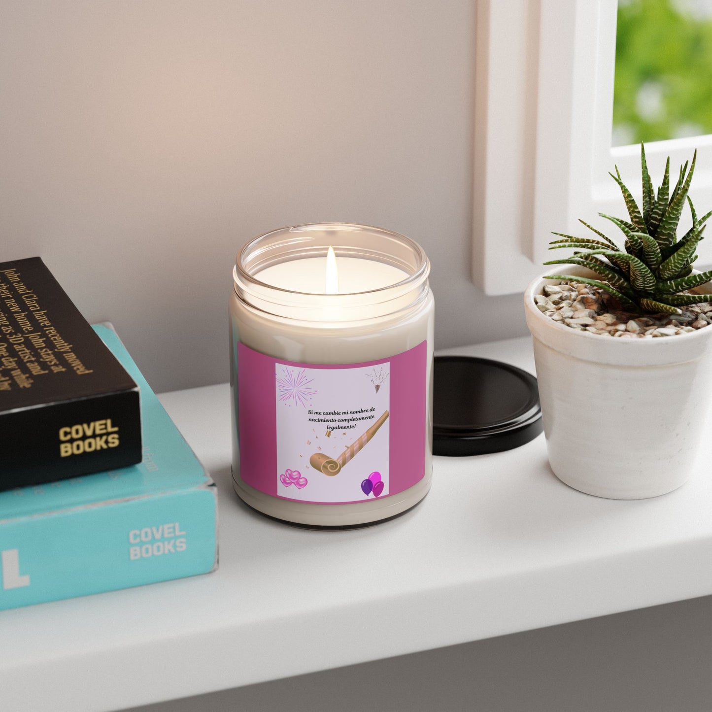 Scented Coconut Soy Candle with Motivational Quote, Home Fragrance Gift, Relaxation Candle, Birthday Gift, Self-Care, Wellness