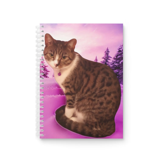 Whimsical Cat Spiral Notebook, Cute Cat Journal, Animal Lover Gift, School Supplies, Cat Mom Note Book, Pet Lover Stationery