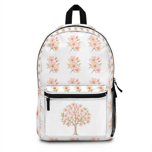 Floral Print Backpack, Stylish School Bag, Trendy Daypack, Spring Gift, Nature Lover Accessory