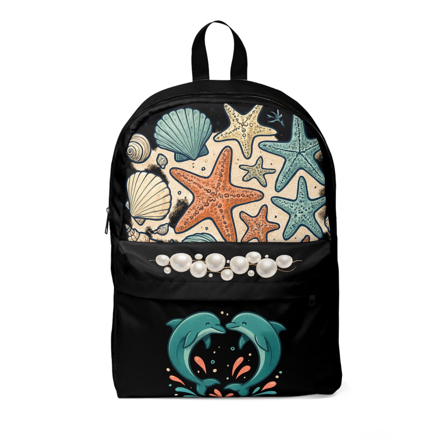 Dolphin Love Classic Backpack - Stylish Unisex Bag for School, Travel, Beach, Casual Use, Perfect Gift for Ocean Lovers