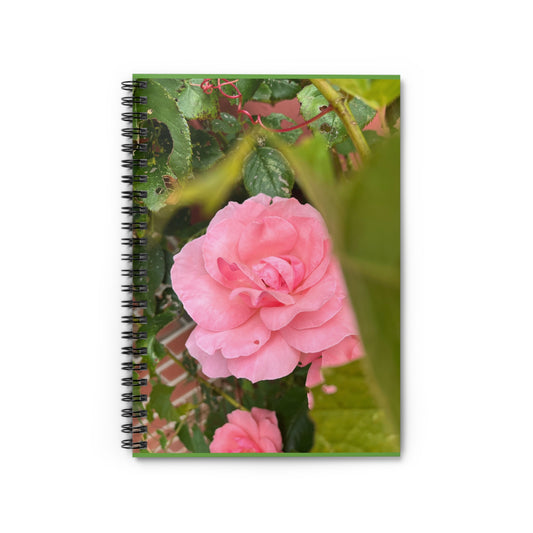 Flower Spiral Notebook - Ruled Line, Botanical Journal, Cute Stationery, Floral Gifts, Nature Lover Notebook, Pink Flower Design