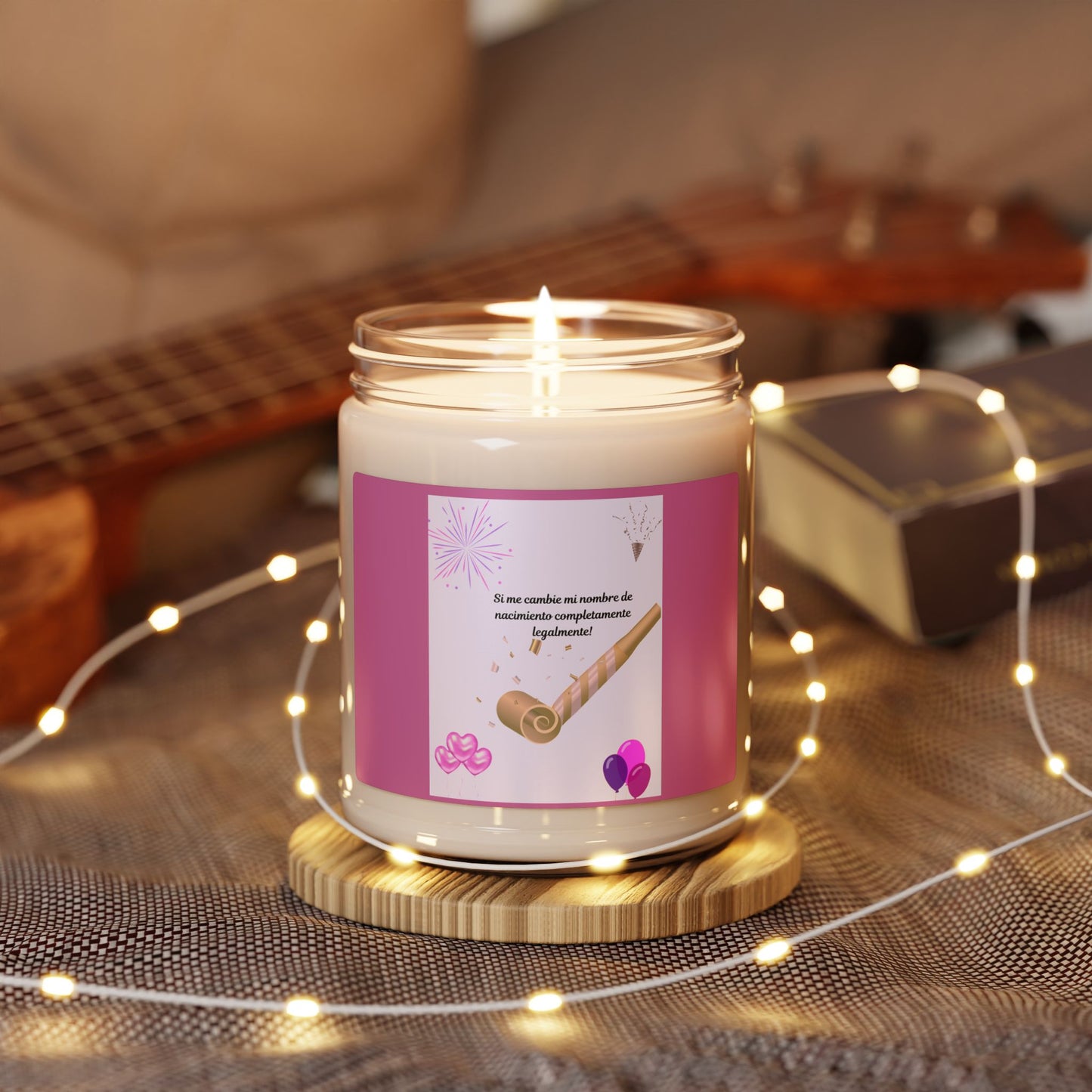 Scented Coconut Soy Candle with Motivational Quote, Home Fragrance Gift, Relaxation Candle, Birthday Gift, Self-Care, Wellness