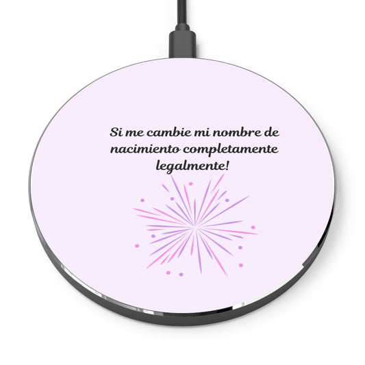 Legal Name Change Wireless Charger, Personalized Tech Gift, Office Decor, Graduation Gift, Inspirational Charging Pad