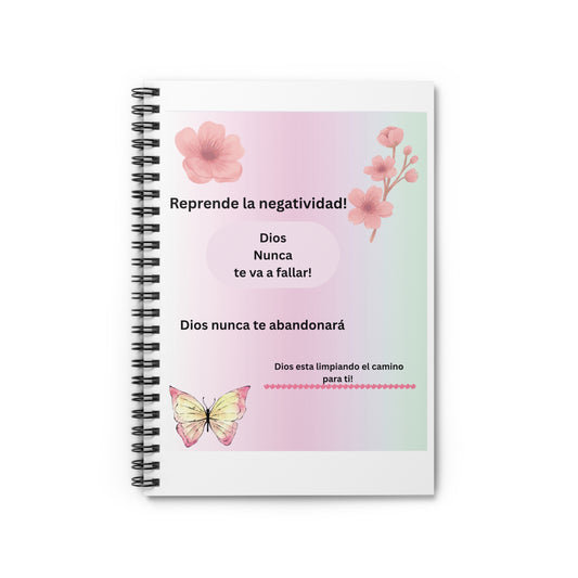 Inspirational Spiral Notebook - Motivational Quotes, Floral Design, Journal, Gift for Her, Self-Care, Positive Affirmation