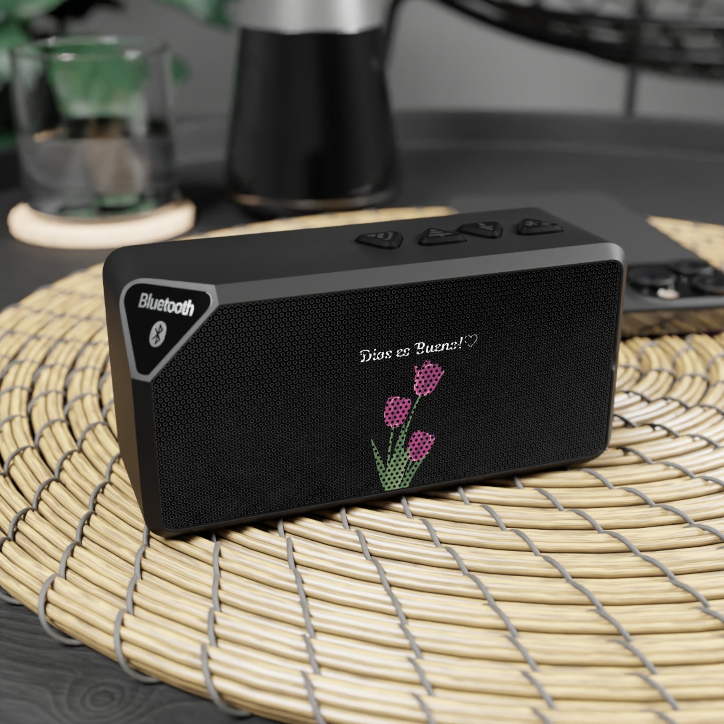 Bluetooth Speaker with Floral Design, Dios es Sueños, Portable Speaker, Music Lover Gift, Home Decor, Party Essential