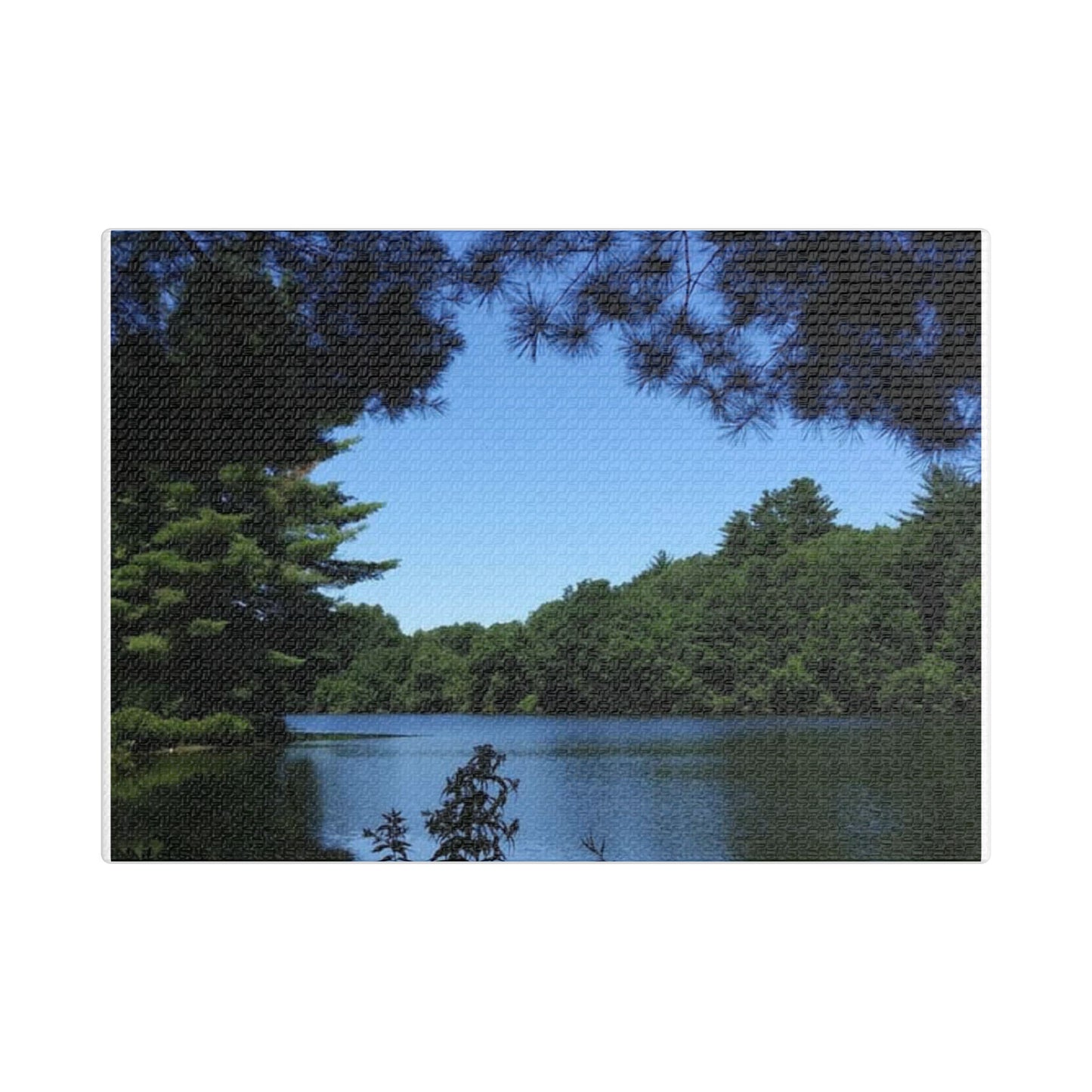 Nature Wall Art Canvas, Serene Lakeside Scene, Home Decor for Nature Lovers, Perfect for Living Room or Bedroom