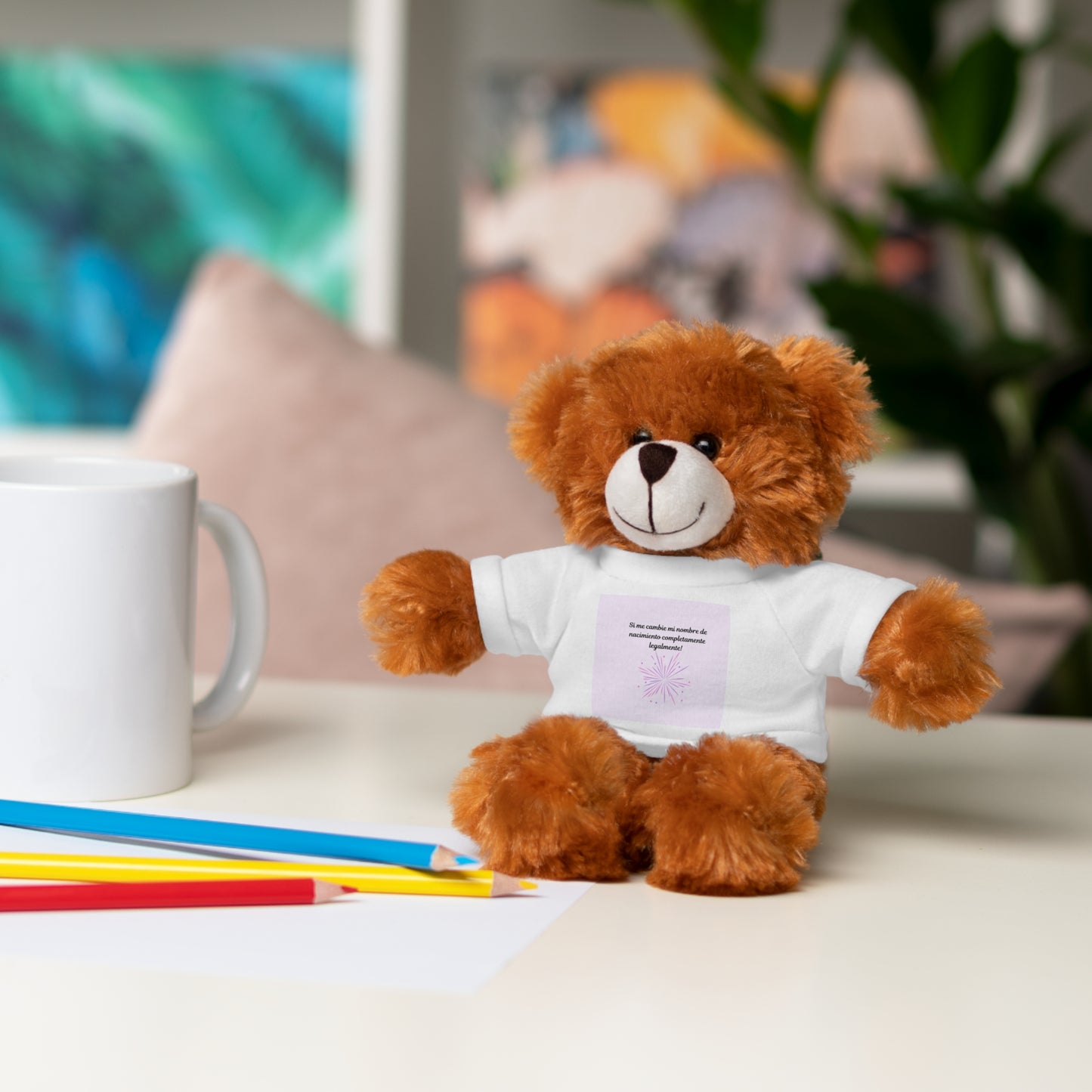 Custom Stuffed Animal with Tee | Personalized Cuddly Bear | Gift for Kids, Birthdays, Holidays, Keepsake, Snuggly Toy