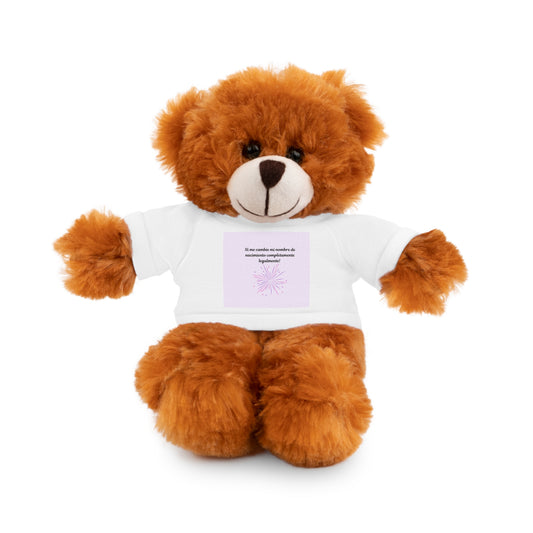 Custom Stuffed Animal with Tee | Personalized Cuddly Bear | Gift for Kids, Birthdays, Holidays, Keepsake, Snuggly Toy