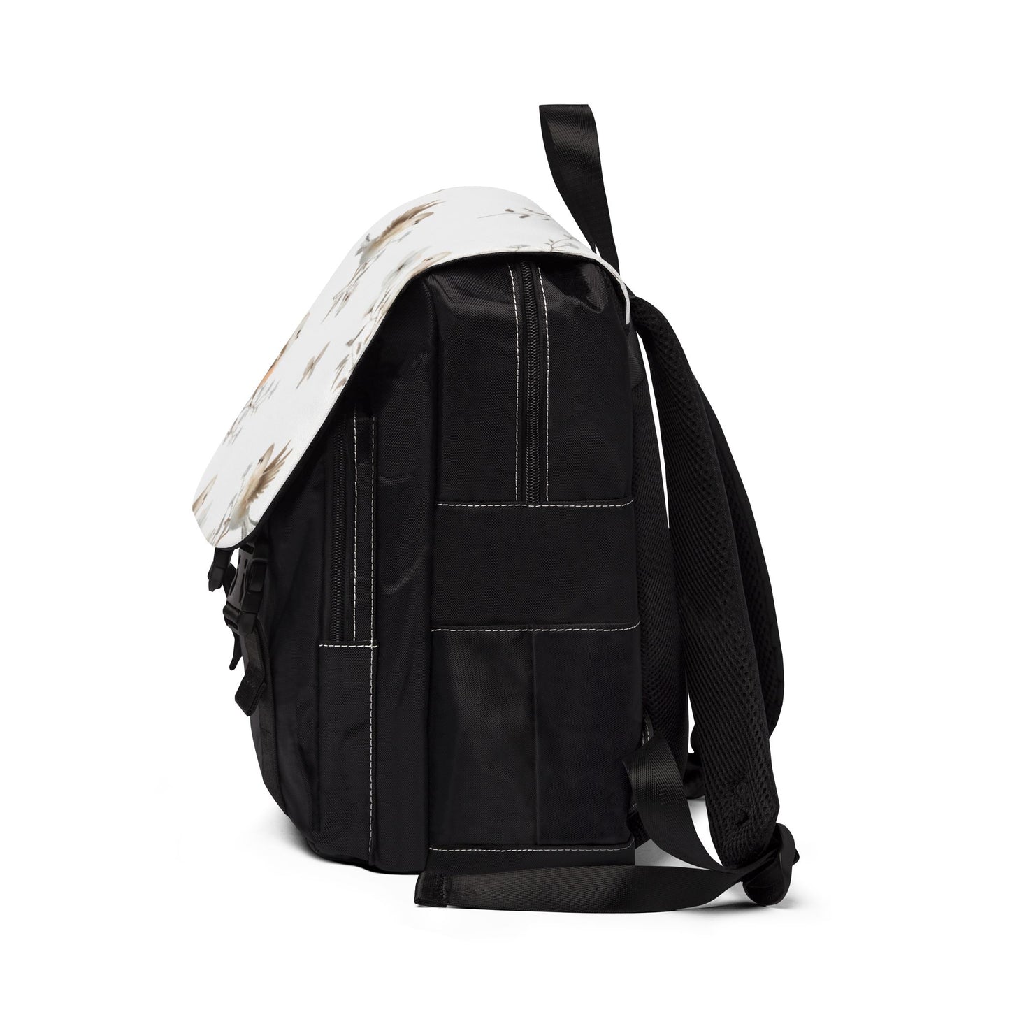 Birds & Blossoms Shoulder Backpack - Floral Bird Print Casual Backpack