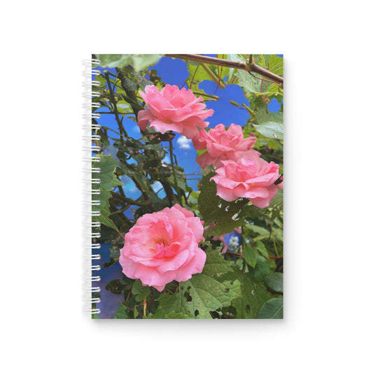 Floral Spiral Notebook, Personalized Journal, Gift for Writers, Garden Lovers, Aesthetic Stationery, Notepad for Notes