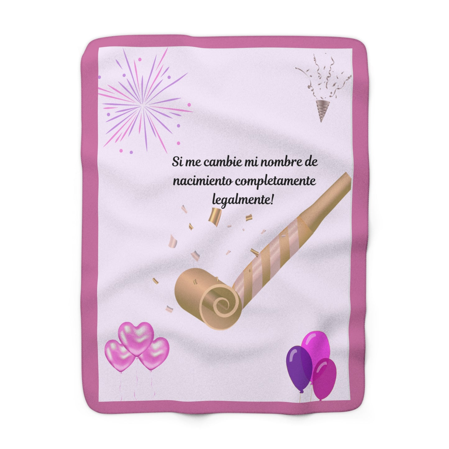 Celebration Sherpa Fleece Blanket | Cozy Gift, Birthday Party Decor, Home Comfort, Soft Throw, Fun Celebration Blanket