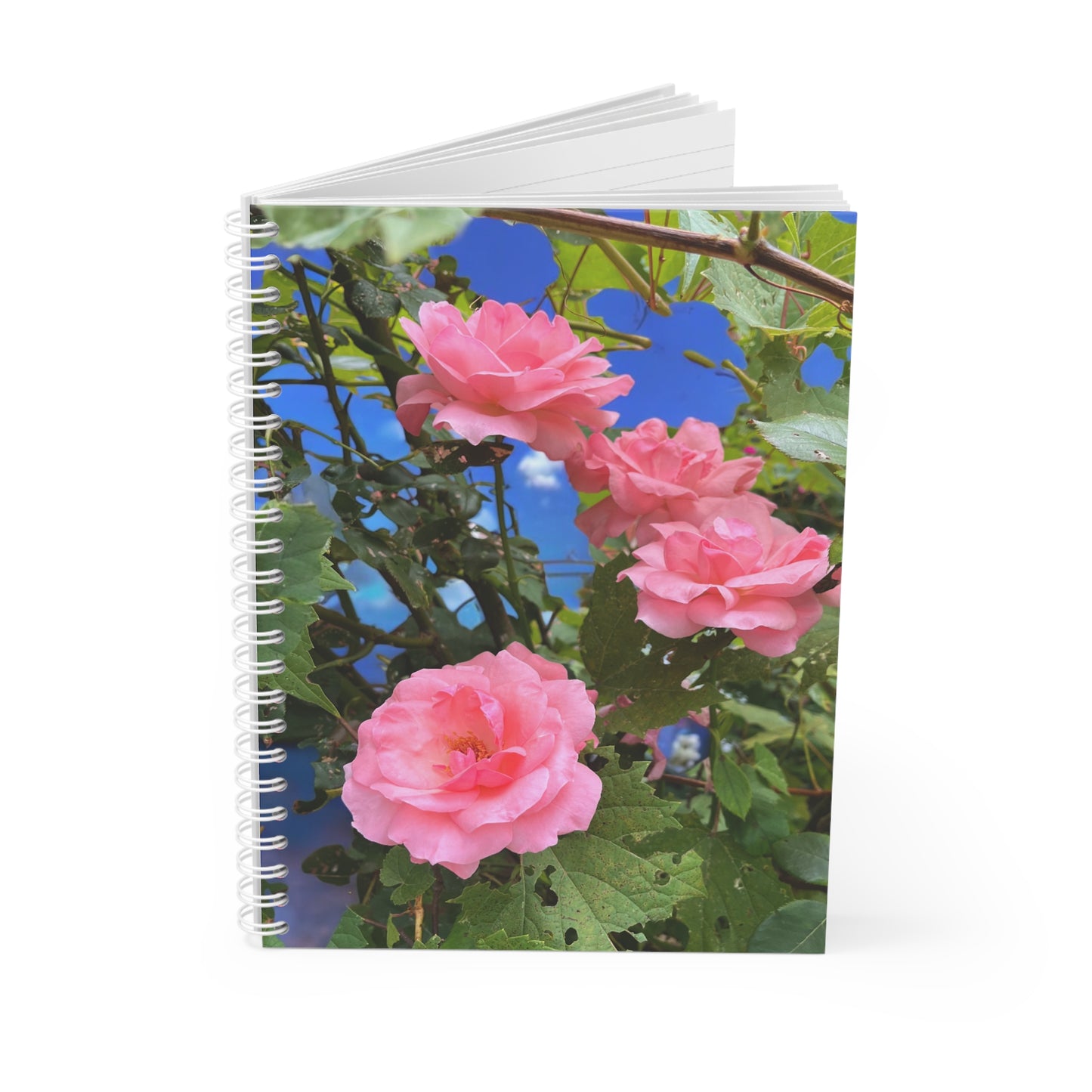 Floral Spiral Notebook, Personalized Journal, Gift for Writers, Garden Lovers, Aesthetic Stationery, Notepad for Notes
