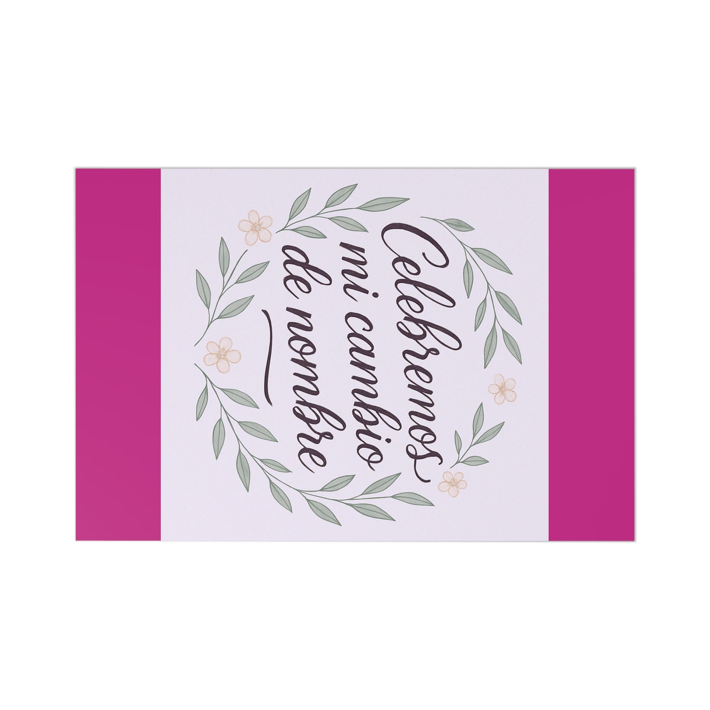 Celebration Postcards Set, Personalized Name Change Greetings, Floral Design Cards, Thoughtful Gifts for Friends, Chilean Traditions
