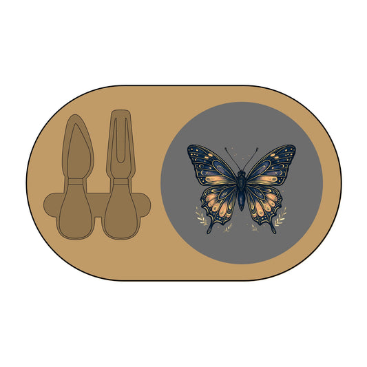 Butterfly Engraved Charcuterie Board, Personalized Serving Tray, Eco-Friendly Home Decor, Housewarming Gift, Rustic Kitchen Accessory