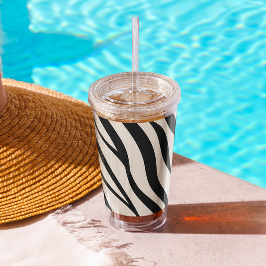 Clear plastic tumbler