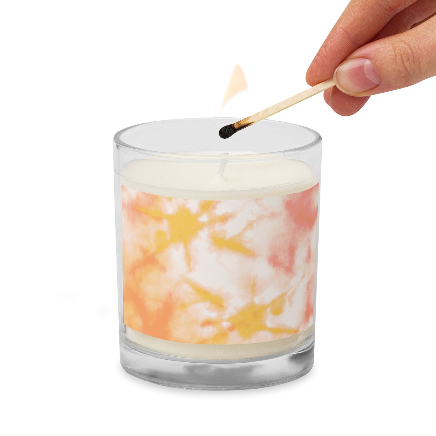 Glass jar soy wax candle