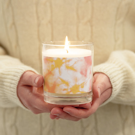 Glass jar soy wax candle