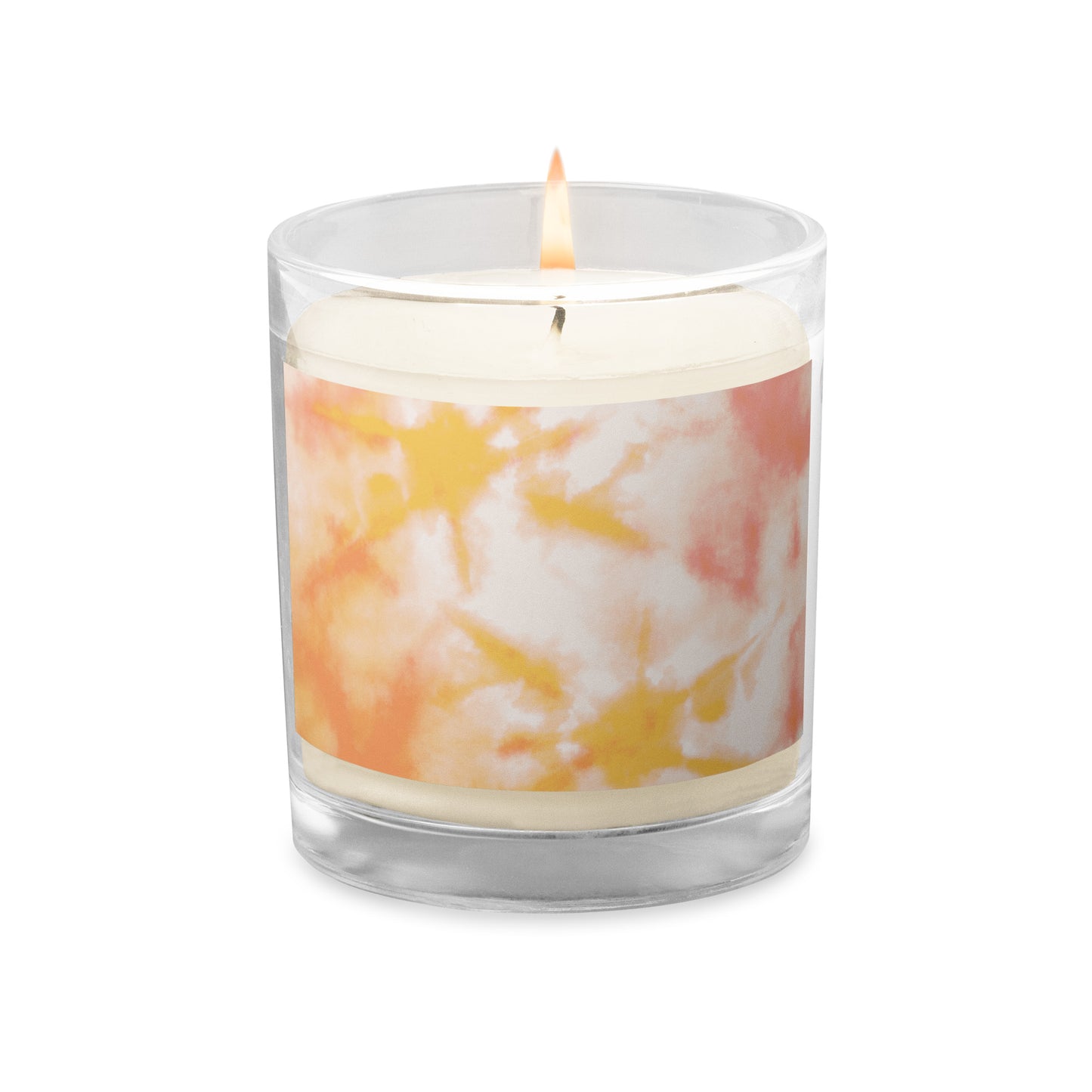 Glass jar soy wax candle