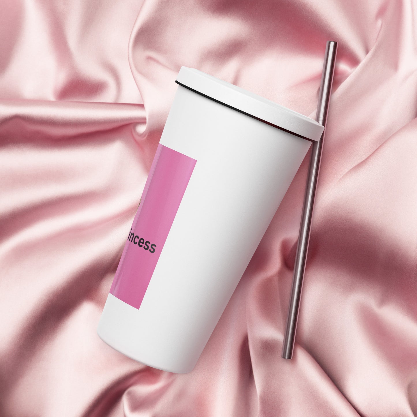 Insulated tumbler with a straw