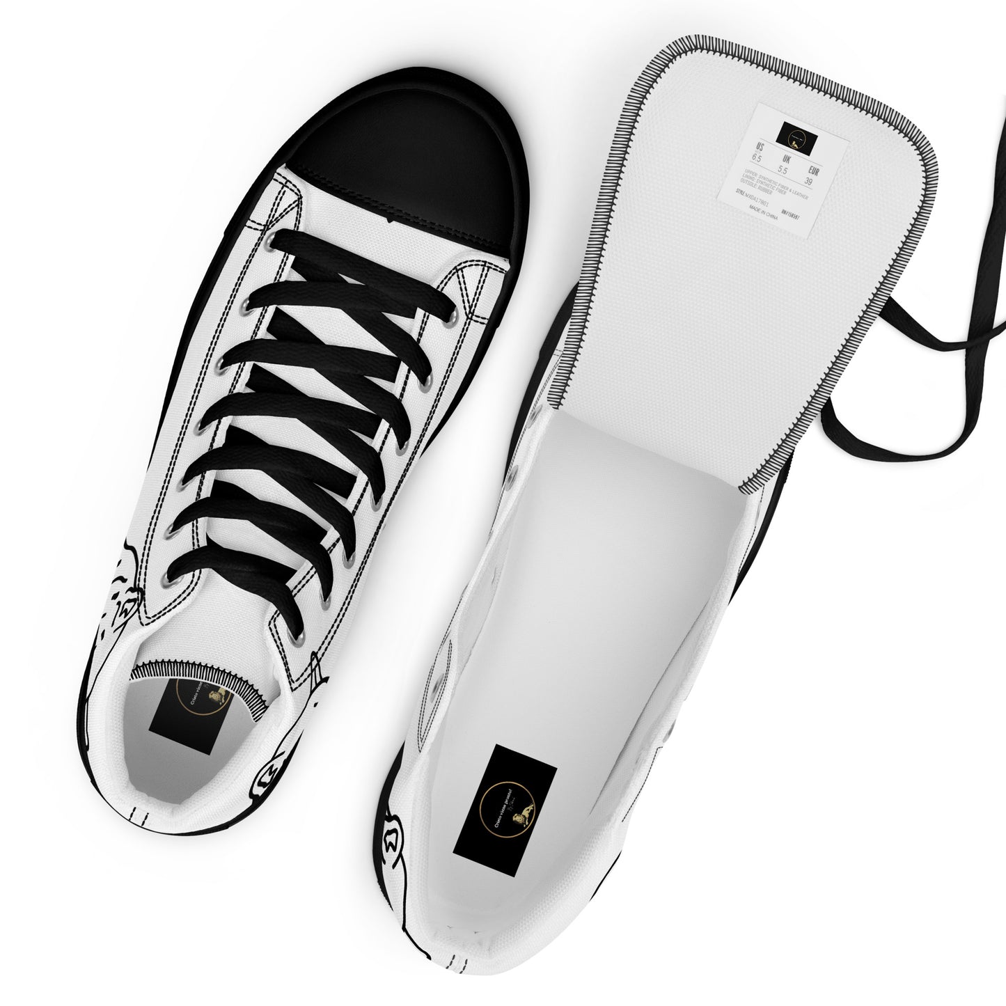 Men’s high top canvas shoes