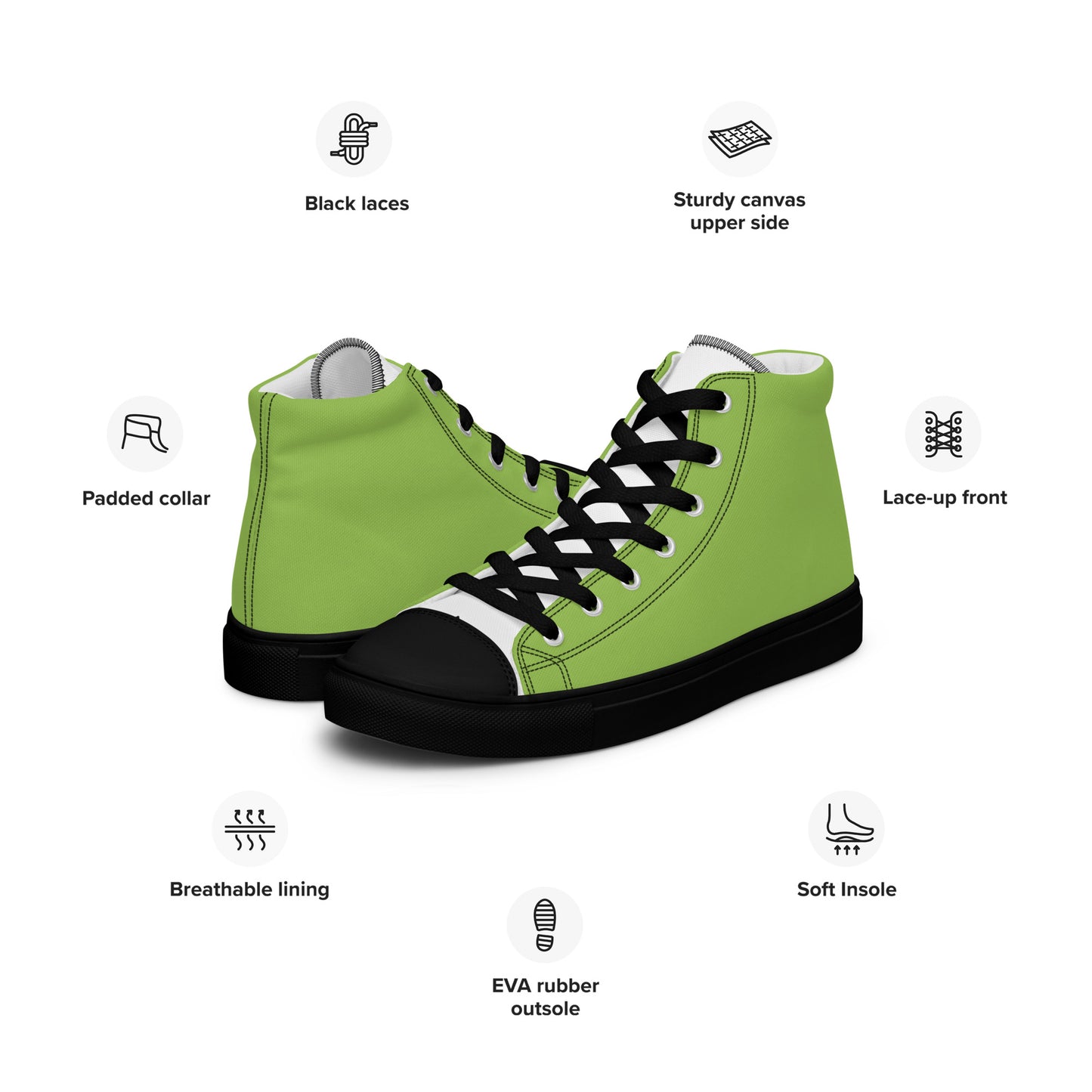 Men’s high top canvas shoes