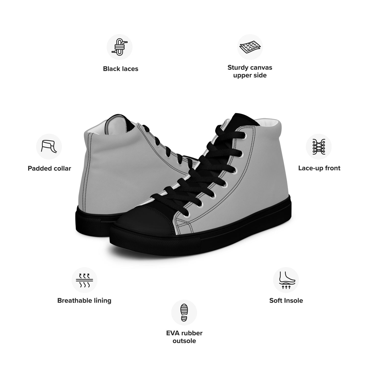 Men’s high top canvas shoes