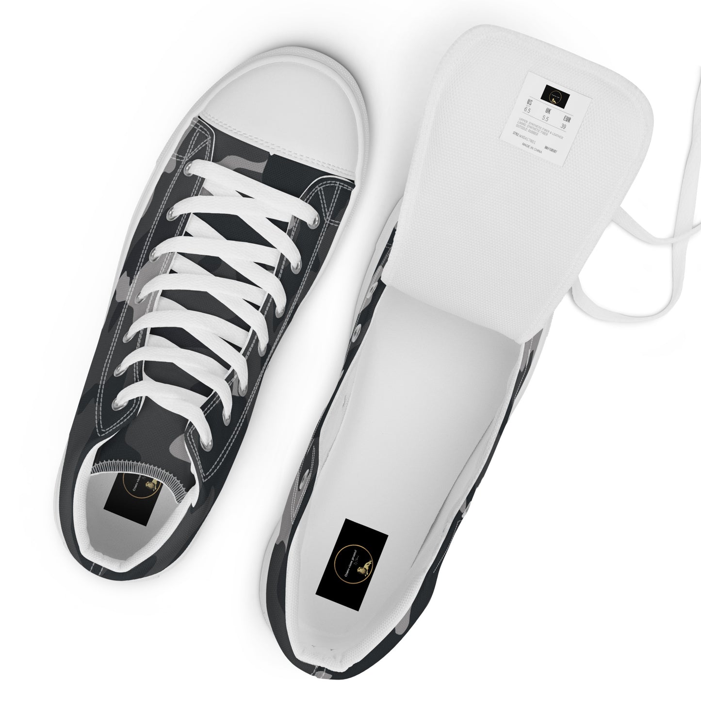Men’s high top canvas shoes