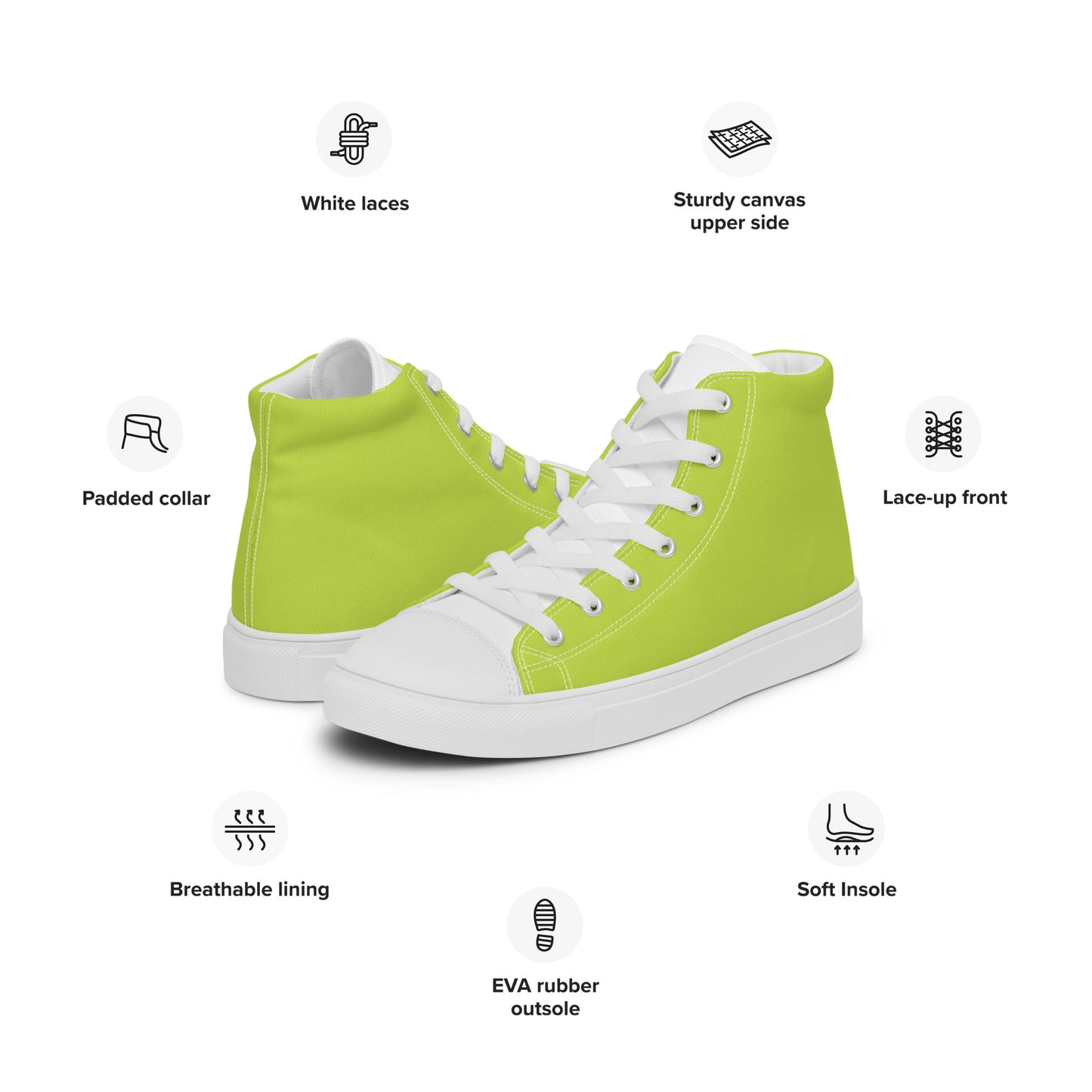 Men’s high top canvas shoes