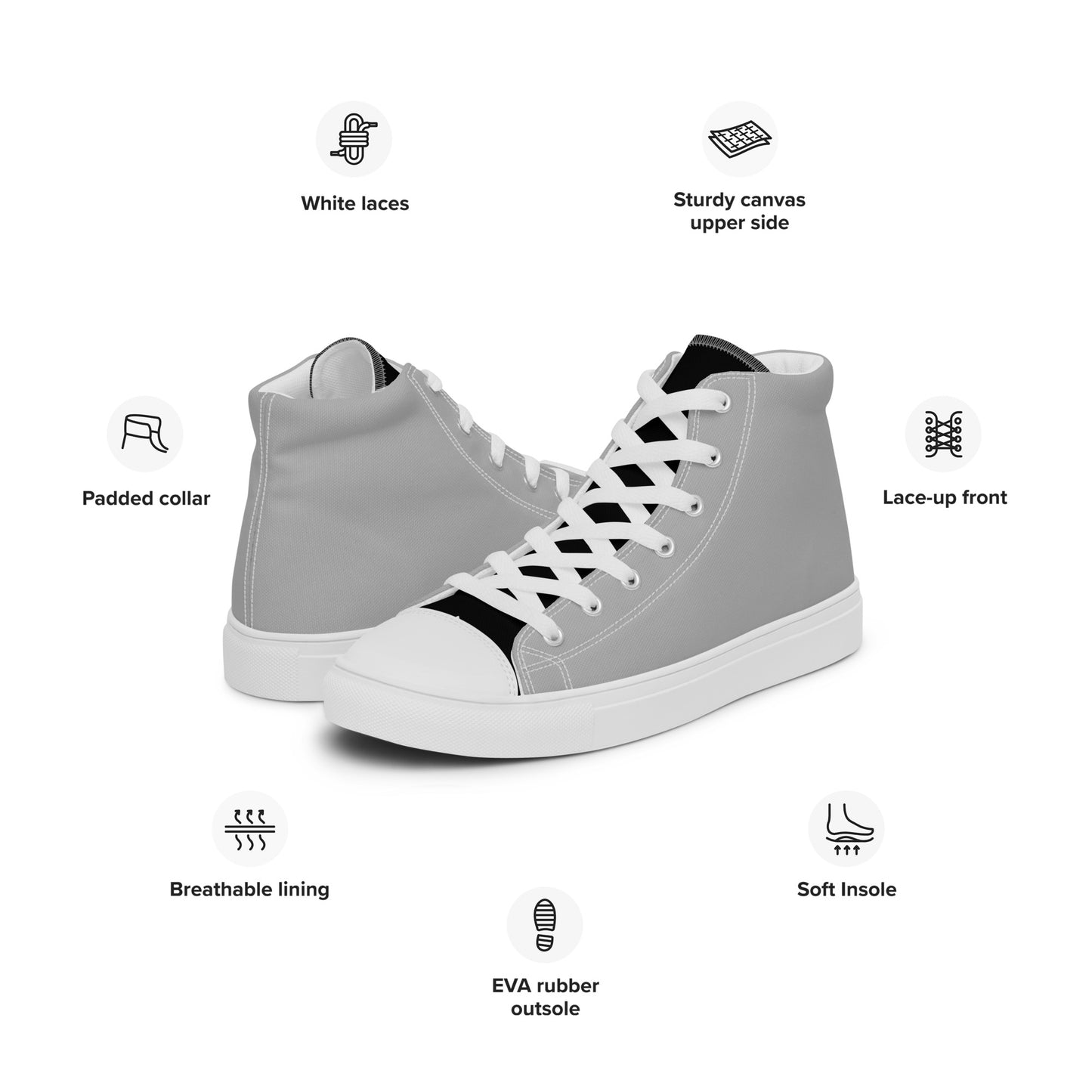 Men’s high top canvas shoes