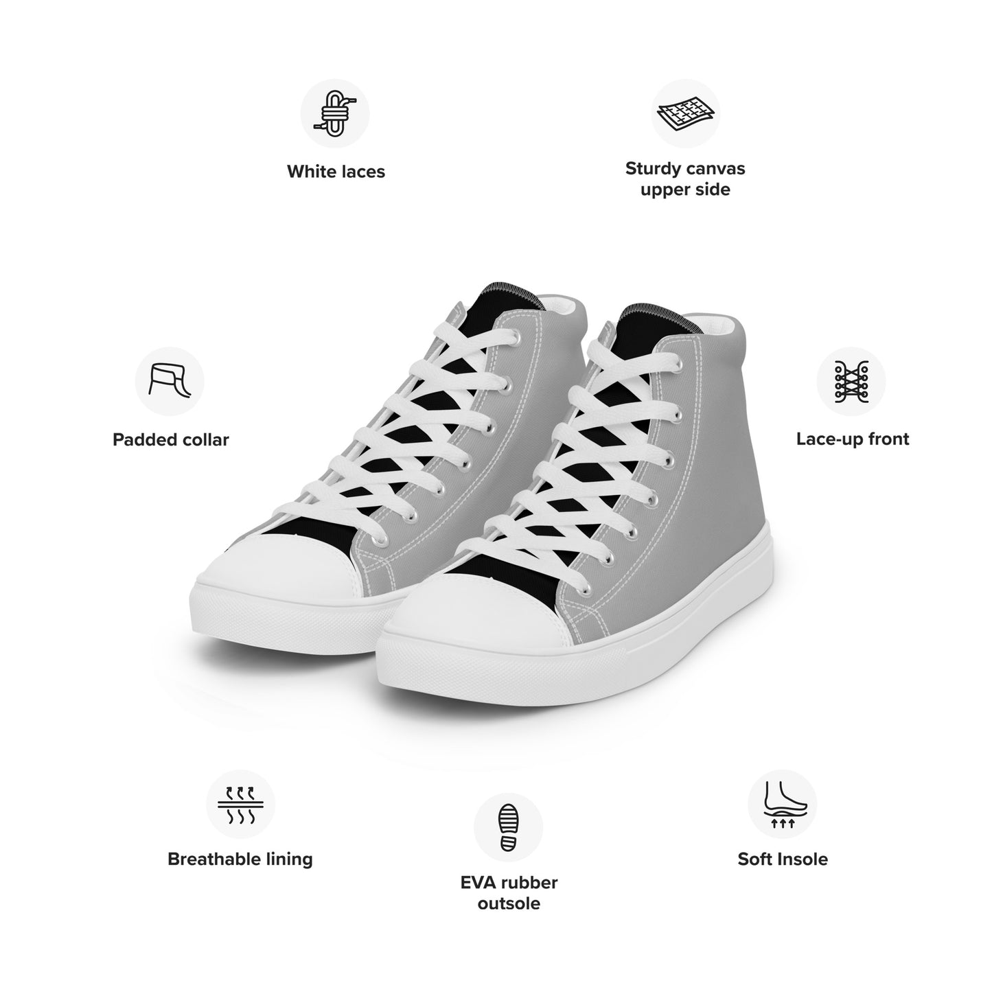 Men’s high top canvas shoes