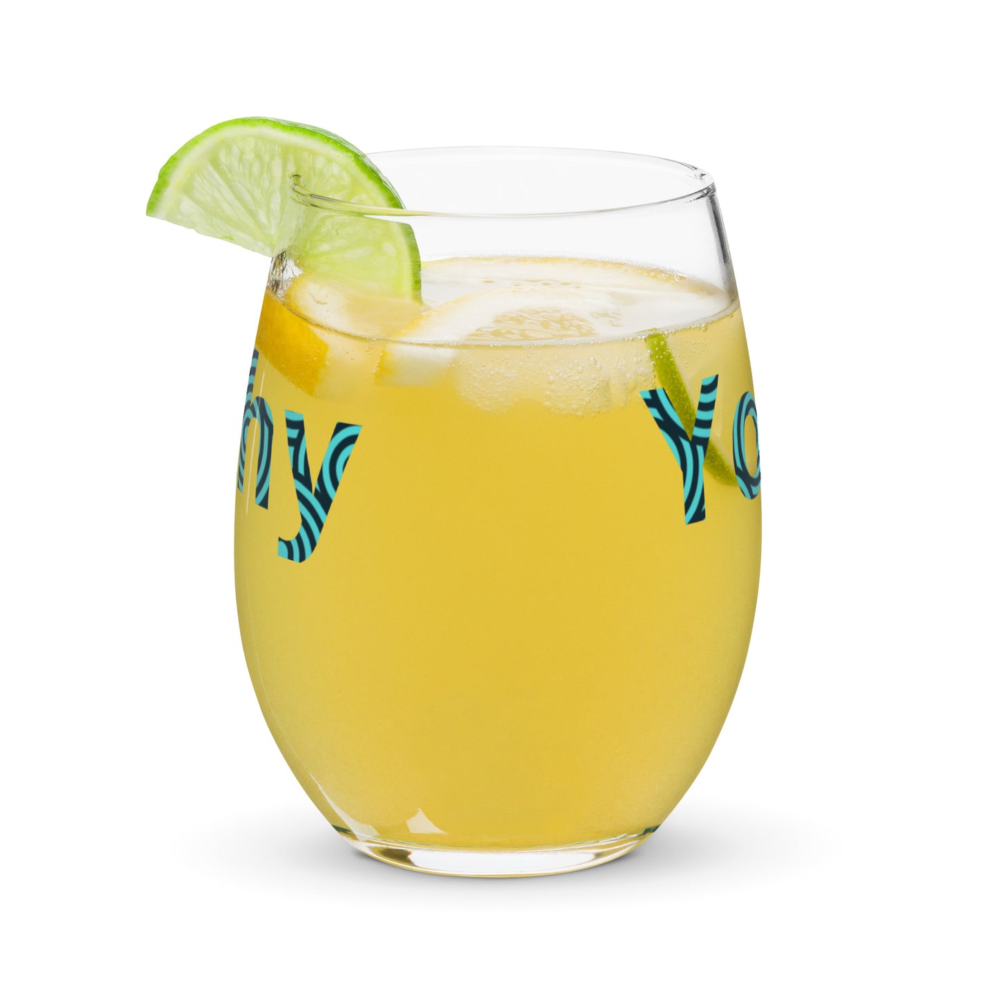 Stemless wine glass
