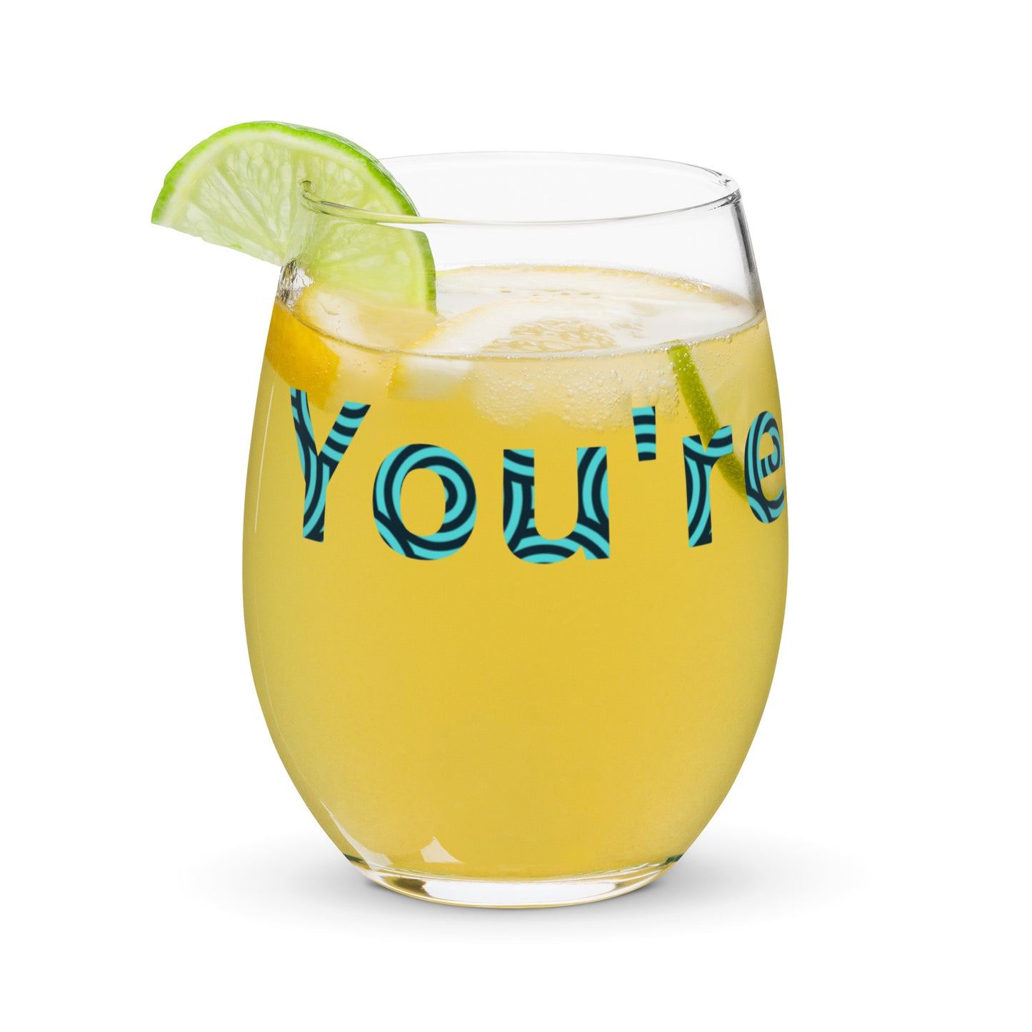 Stemless wine glass