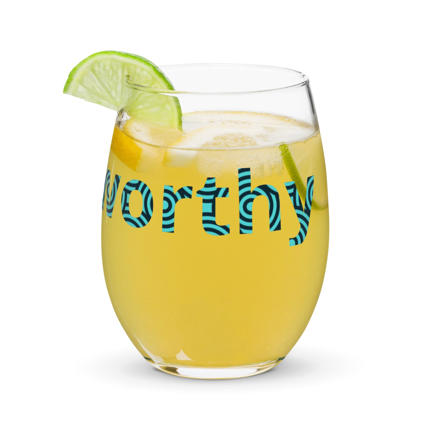 Stemless wine glass