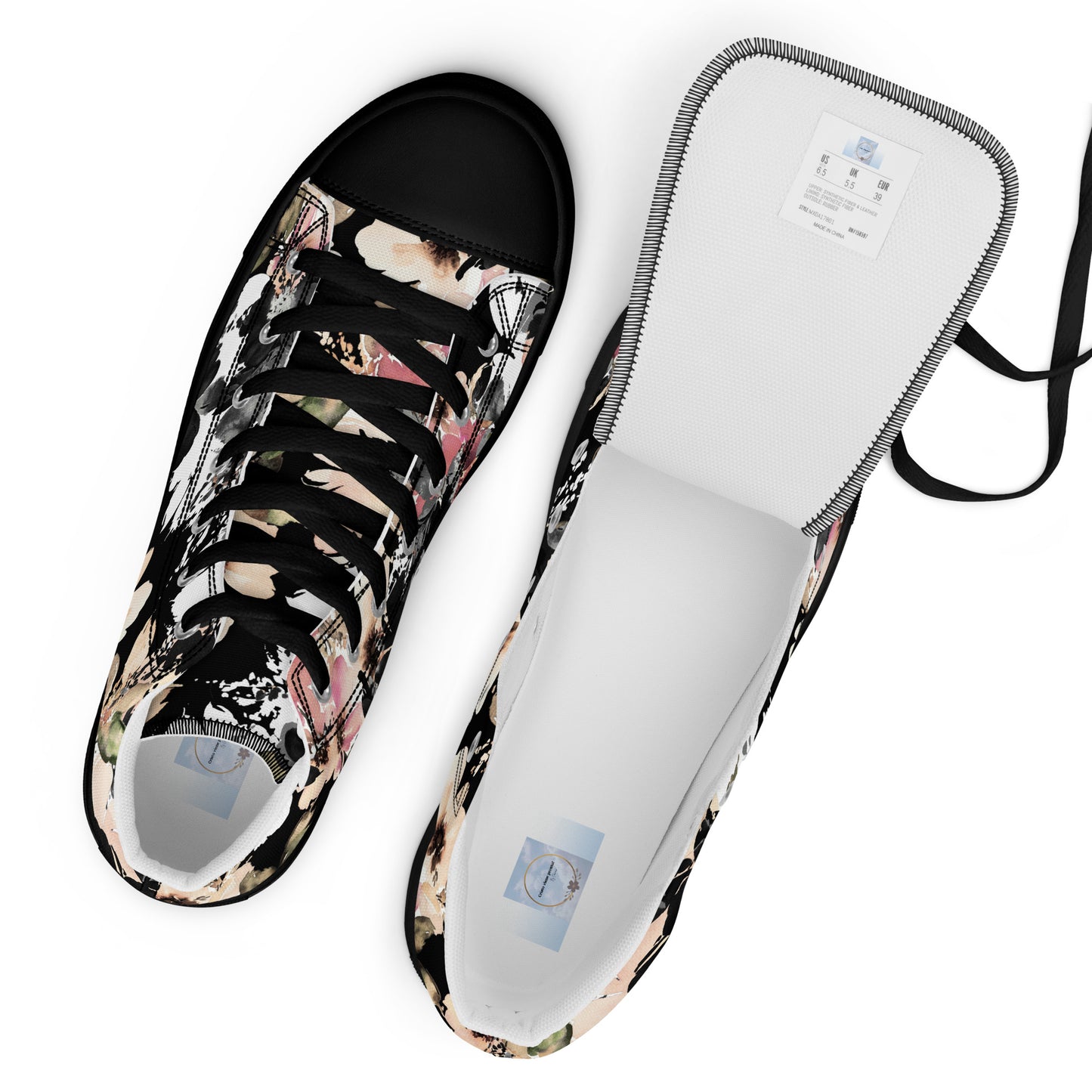 Women’s high top canvas shoes