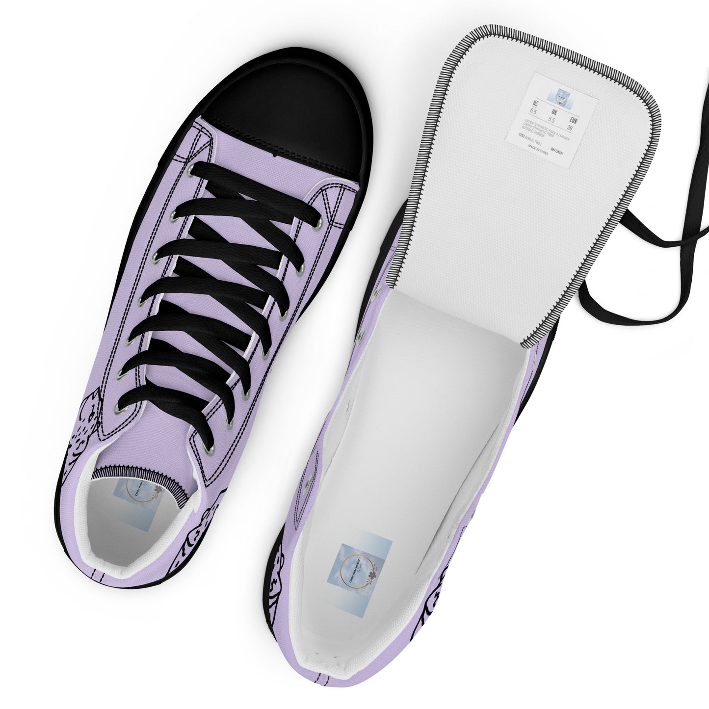 Women’s high top canvas shoes