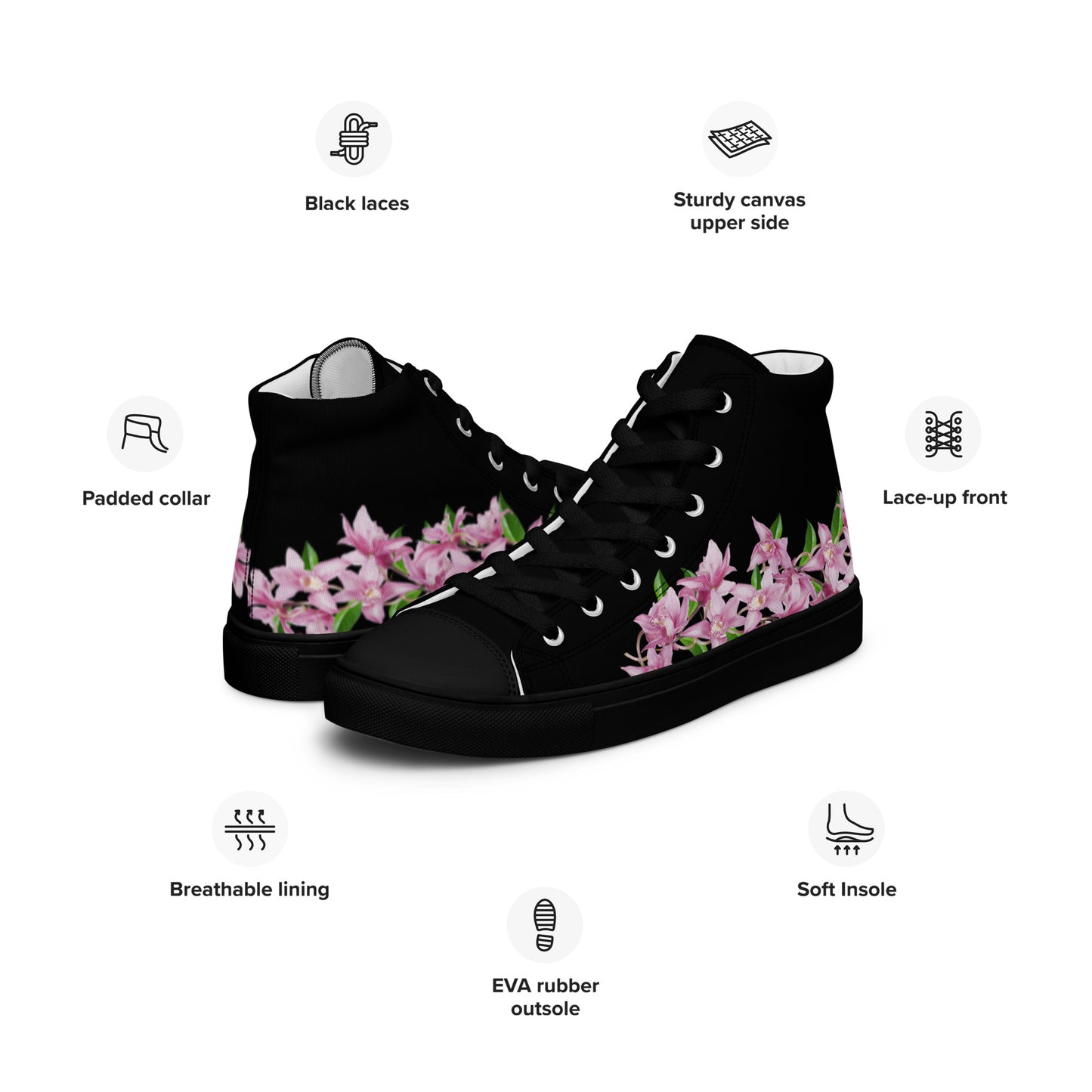 Women’s high top canvas shoes