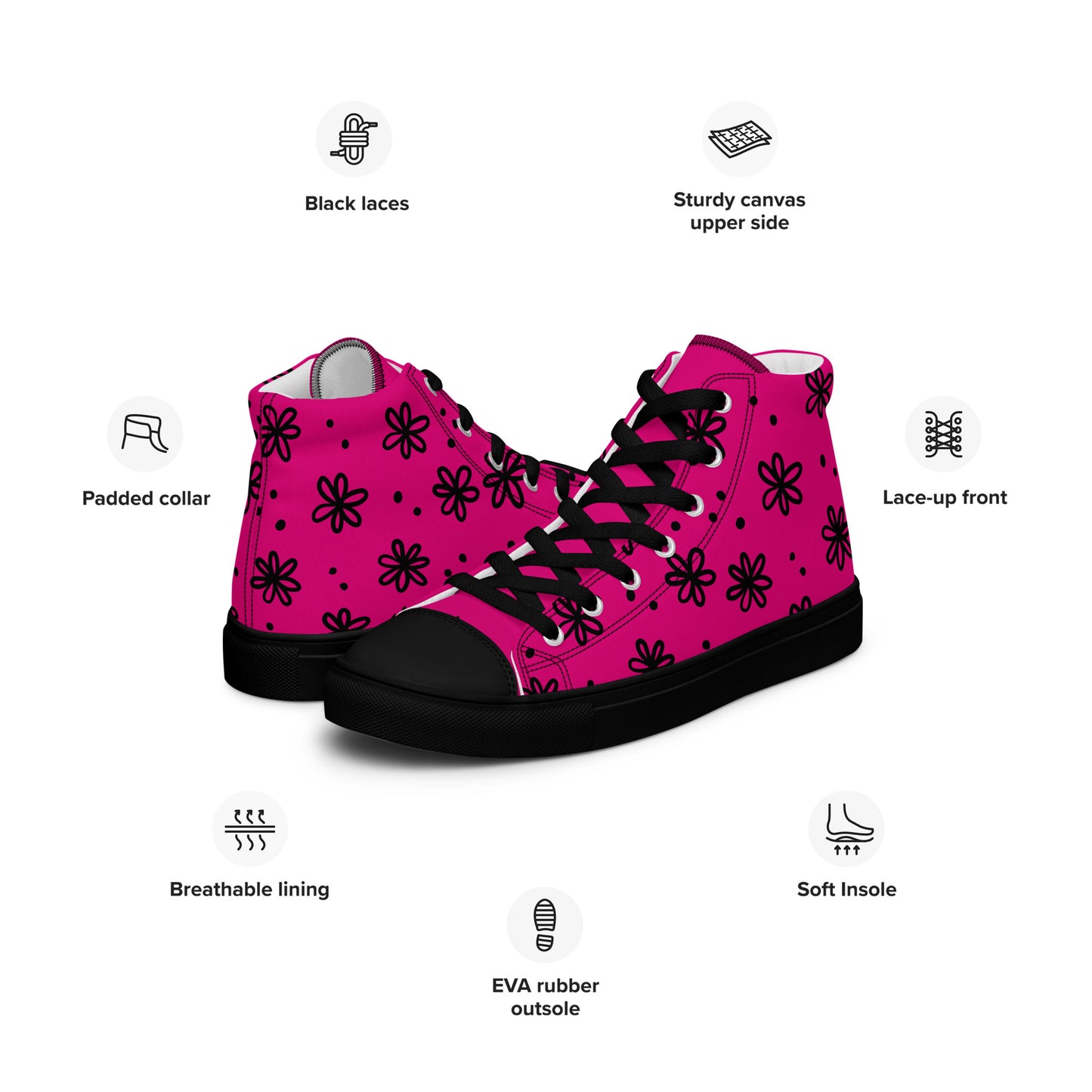 Women’s high top canvas shoes