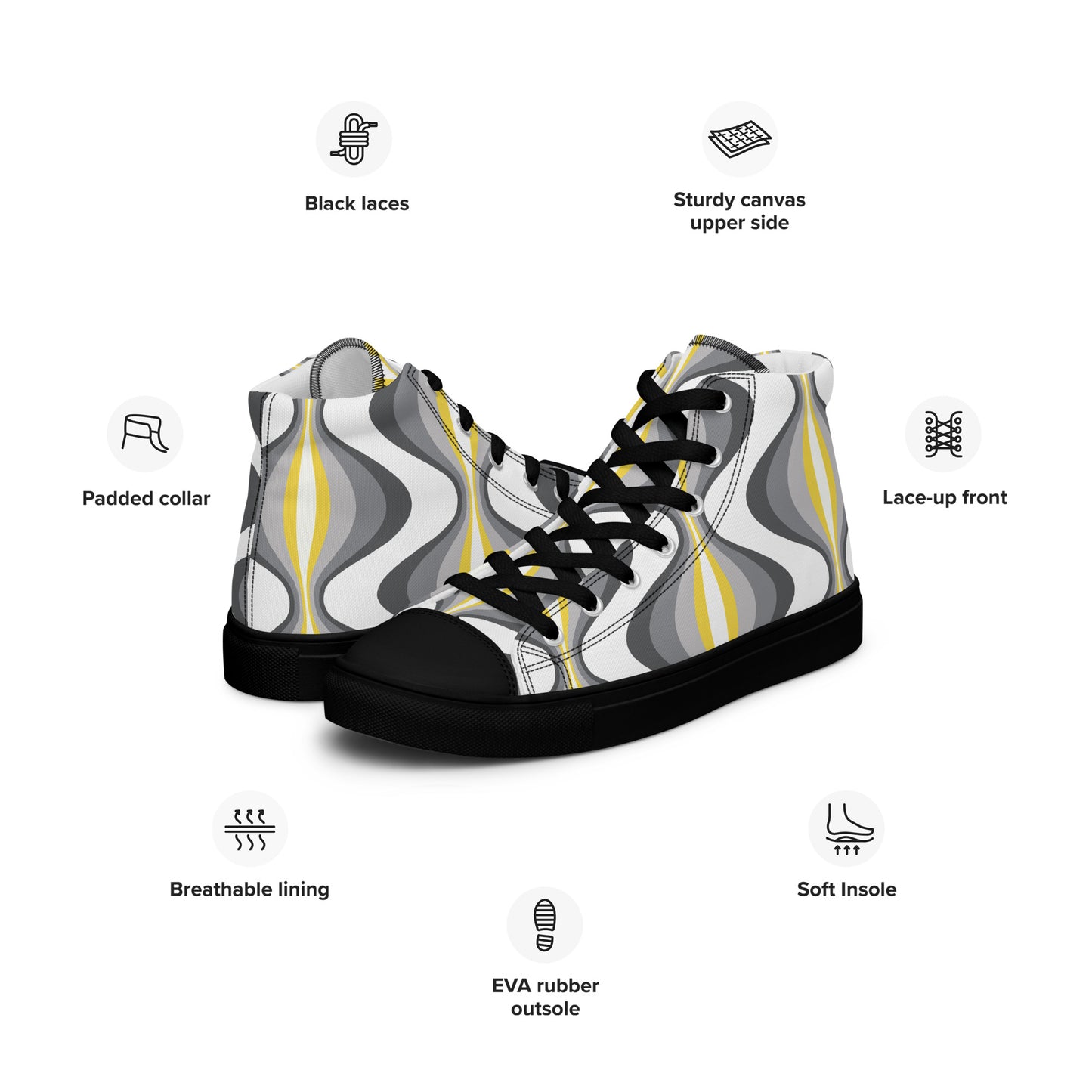 Women’s high top canvas shoes