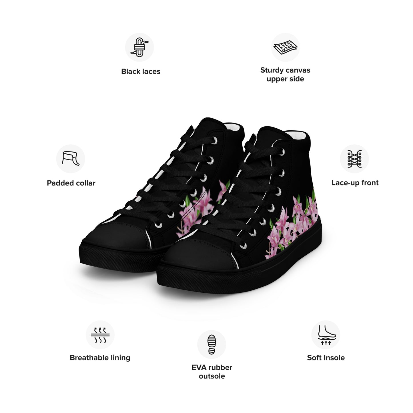 Women’s high top canvas shoes
