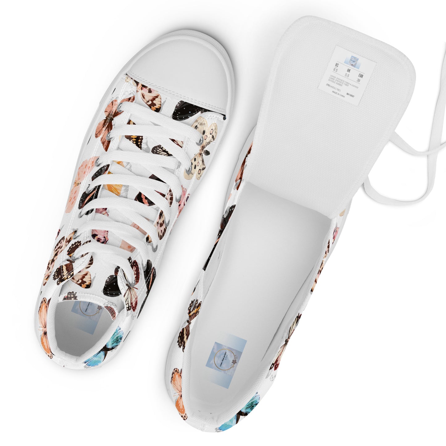 Women’s high top canvas shoes