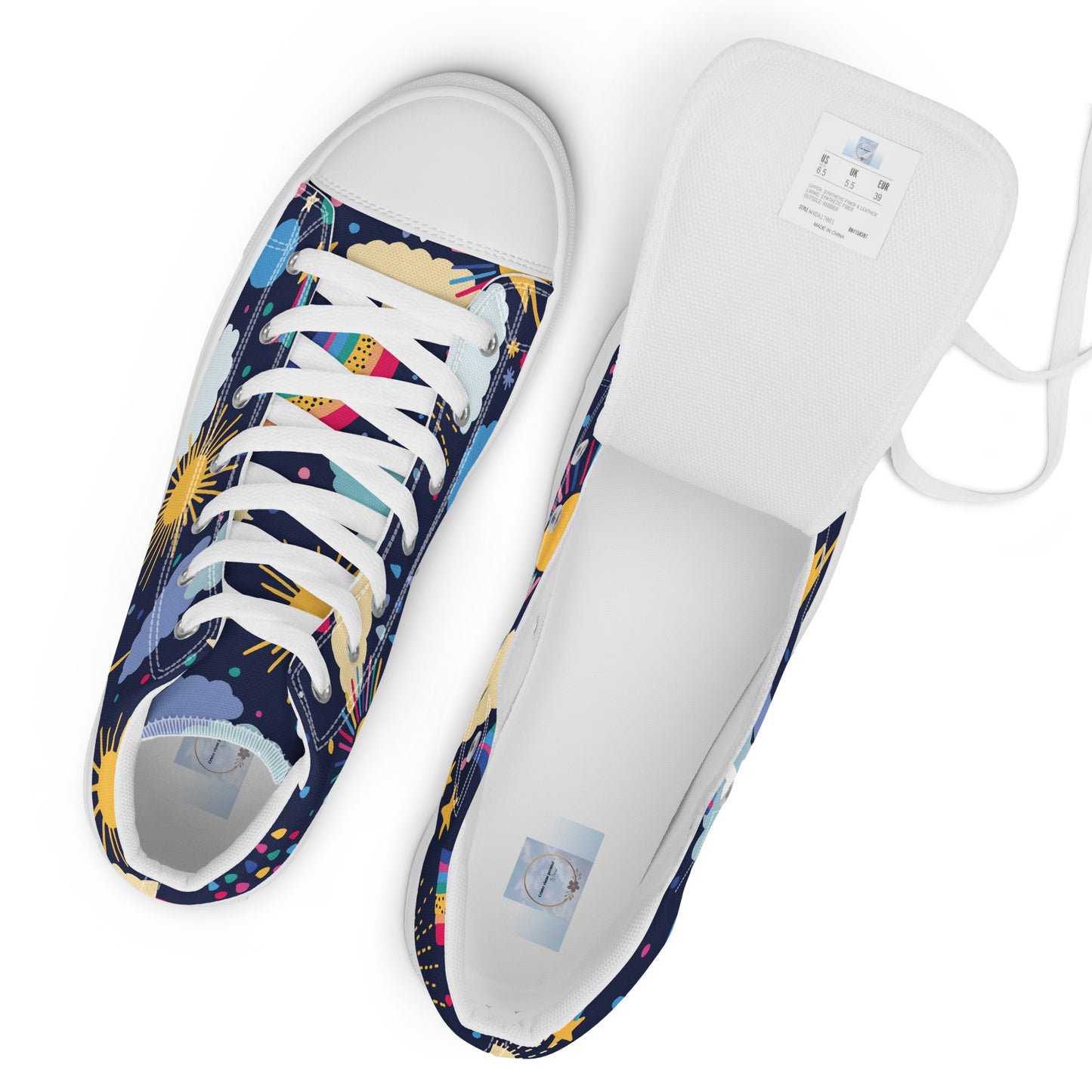 Women’s high top canvas shoes