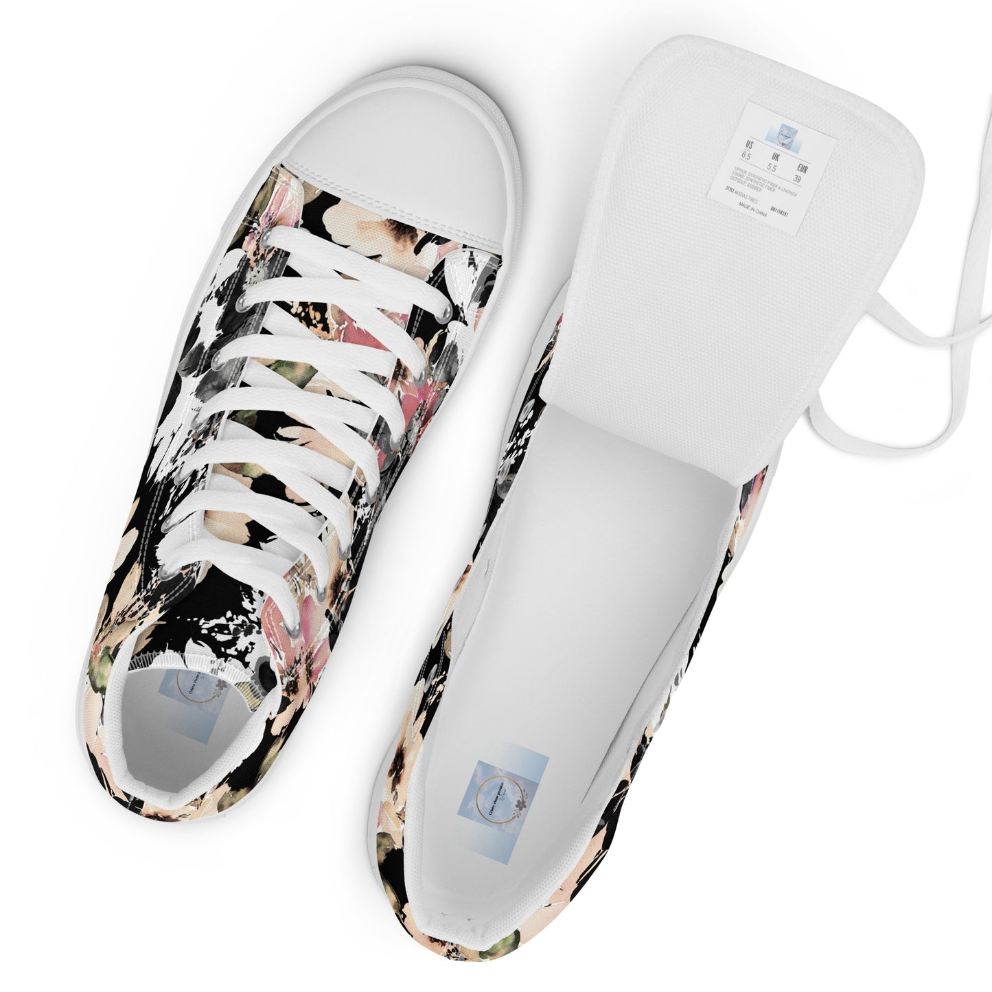 Women’s high top canvas shoes