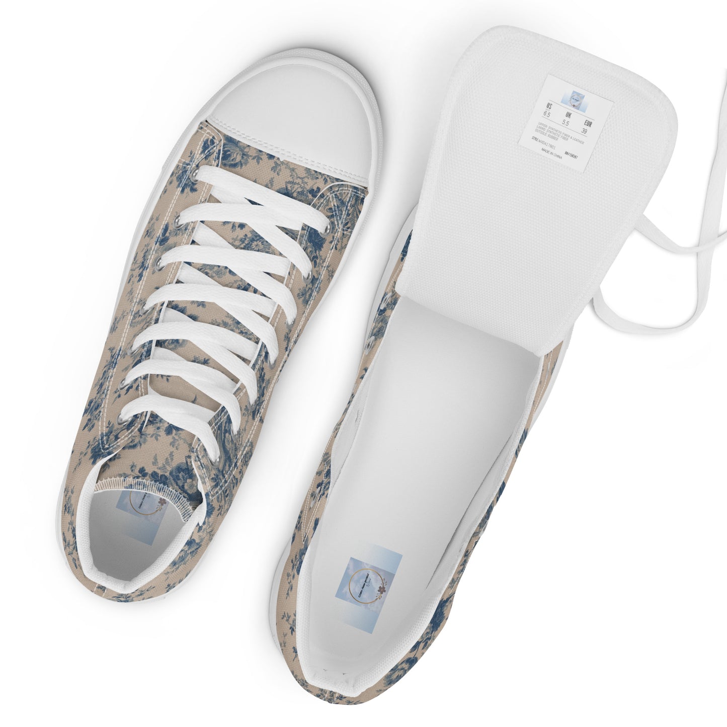 Women’s high top canvas shoes